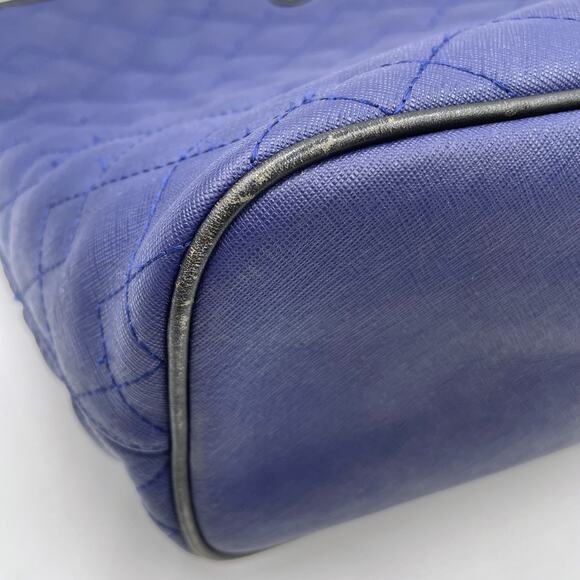 Marc Jacobs Metropolitote Tote Bag Blue Quilted Leather Large‎ - Picture 7 of 12